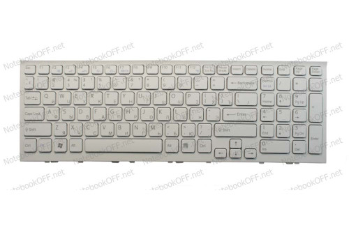 Клавиатура для ноутбука Sony VPC-EE, VPCEE Series (white frame) фото №1